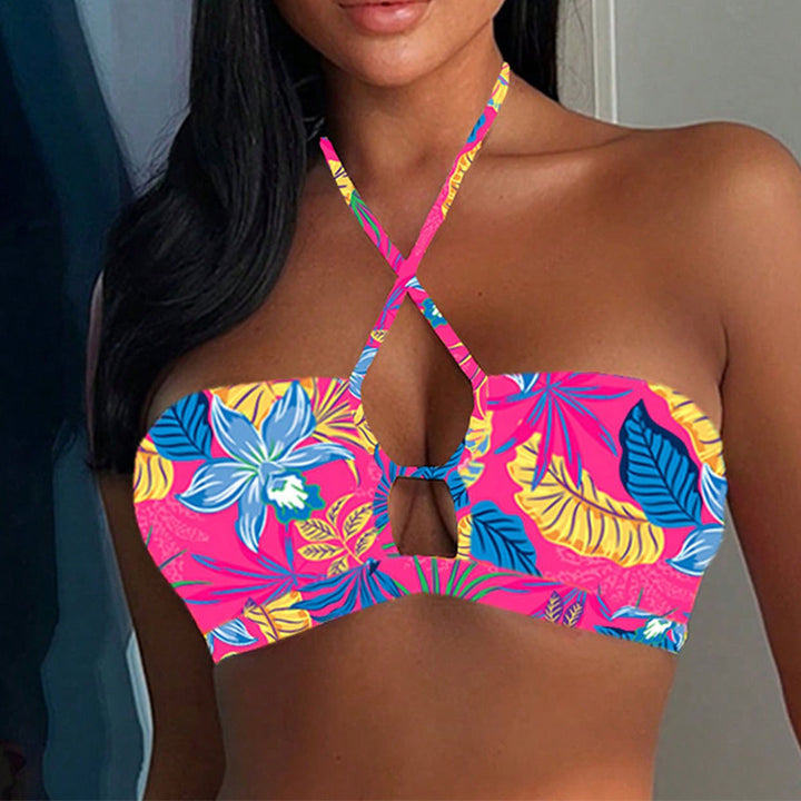 Dame Bandeau-Bikini med innovative krydsstropper Skovae