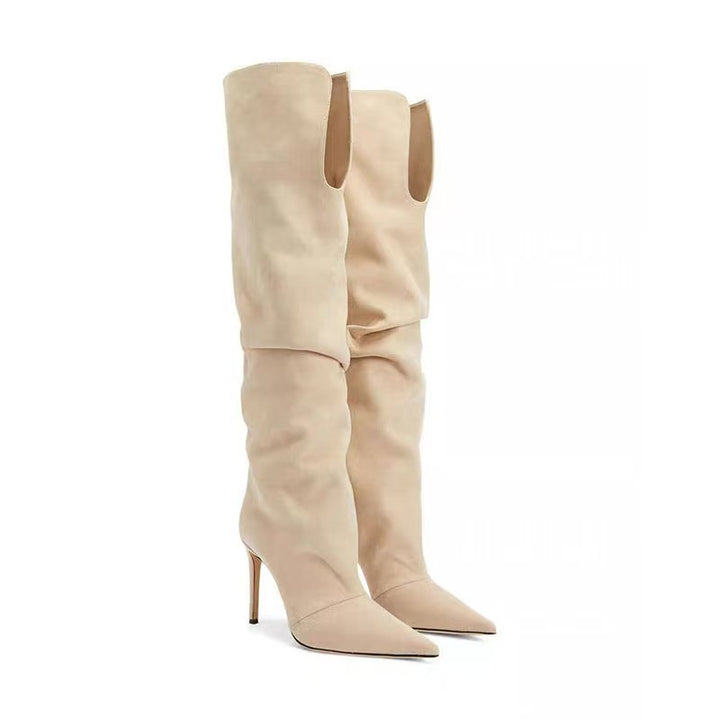 Femme Slouchy Over-knæet Stiletto Støvler Stilla