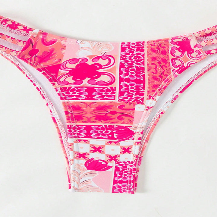 Dame bandeau bikini med elegante snørredetaljer Skovae