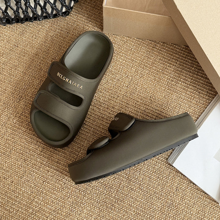 Femme Bequeme Slide Sandaler med justerbare remme Stilla