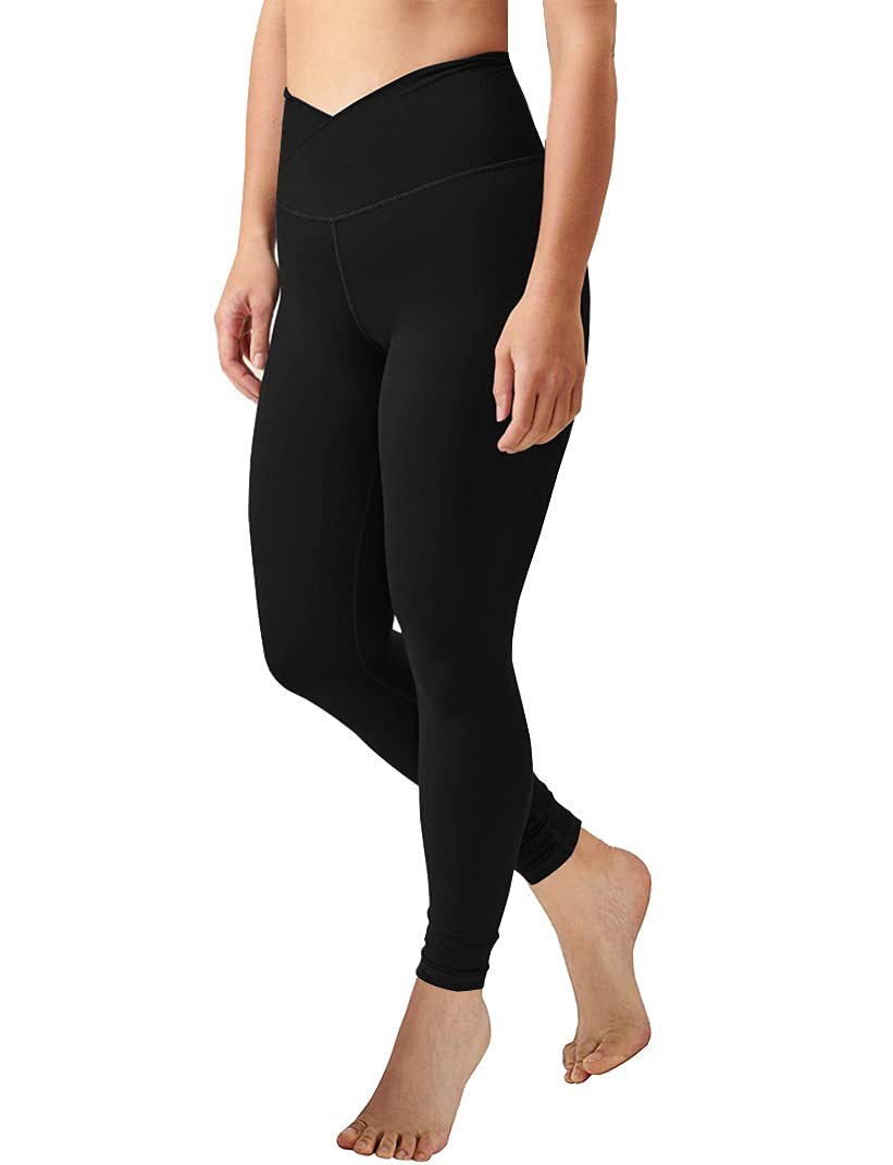 Dame Højtaljede Yoga-Leggings med Cross-Over-Bund Stilla