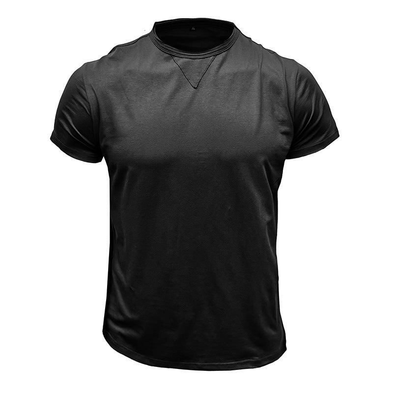 Herrer Rundhals T-Shirt i åndbart bomuld med afslappet pasform Stilla