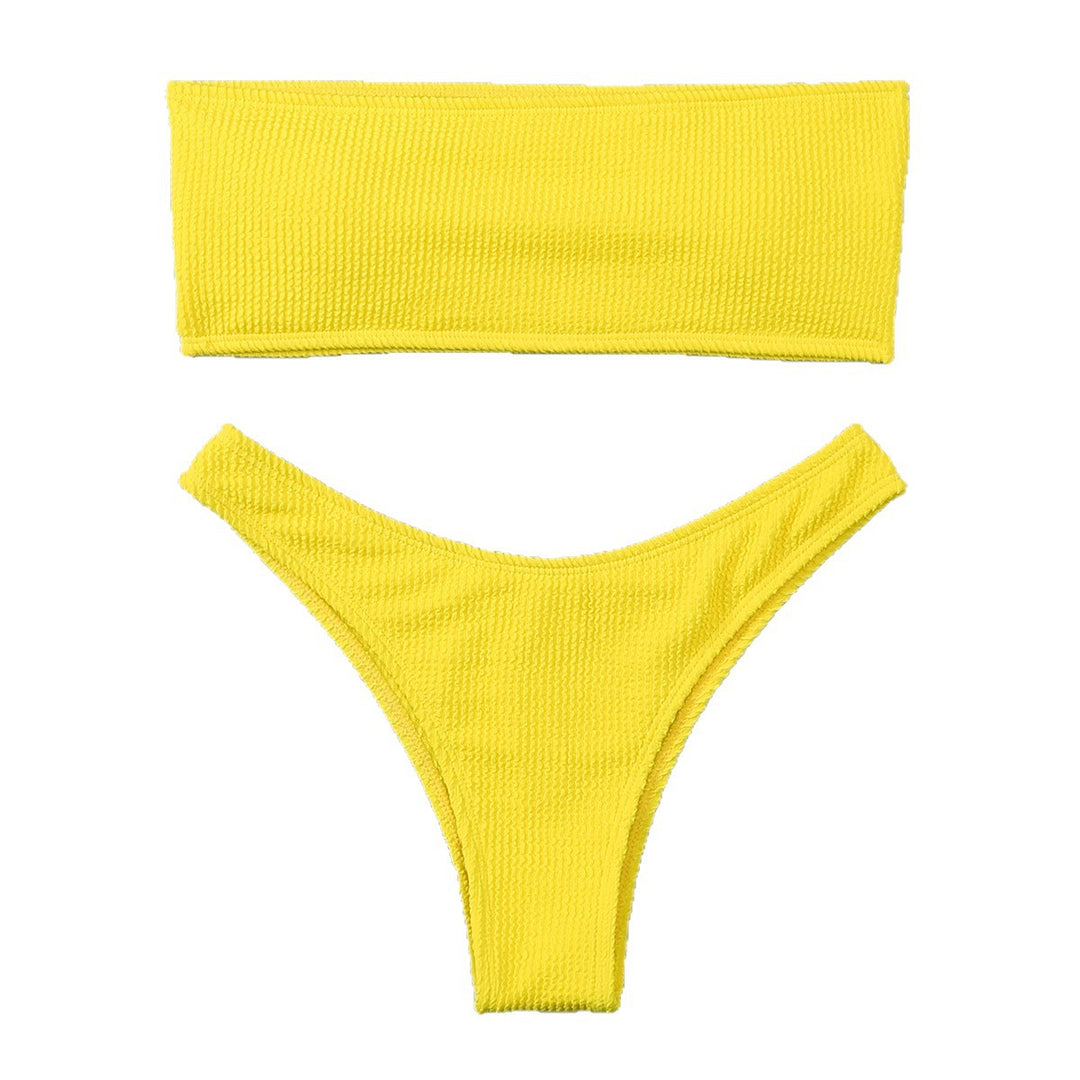 Dame Bandeau-Bikini-sæt med struktureret stof Stilla