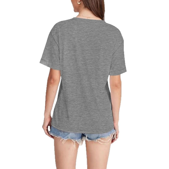 Dame V-hals T-shirt med brystlomme og afslappet snit Stilla