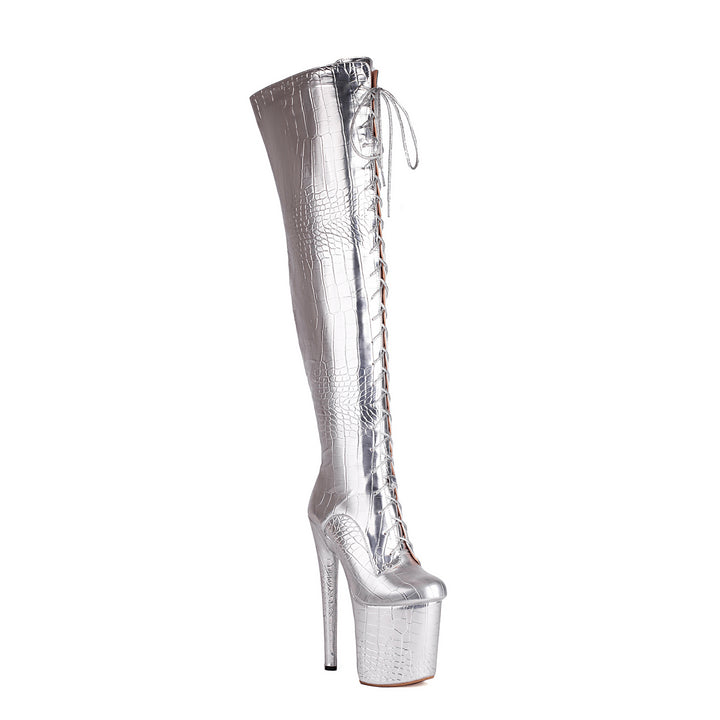 Dame Over-the-Knee Stiletto-hæle støvler med snørredetaljer Stilla