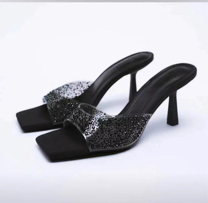 Dame Glitrende High Heels Sandaler Stilla
