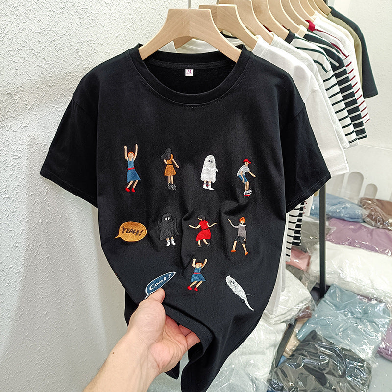 Femme Legende Broderet Grafik-T-Shirt Stilla