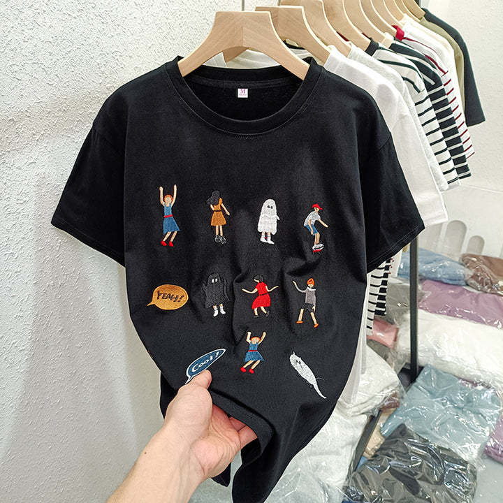 Femme Legende Broderet Grafik-T-Shirt Stilla