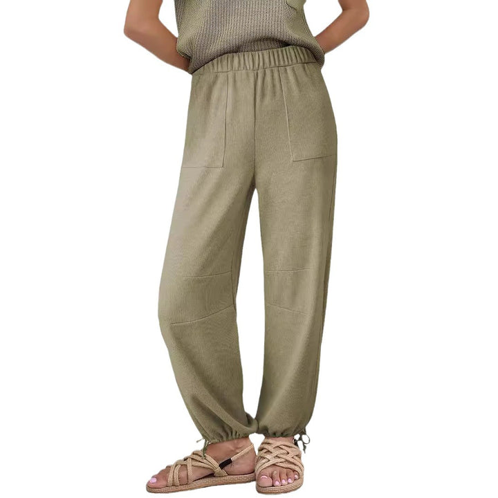 Dame Relaxed Fit Rib-Lounge-Bukser Stilla
