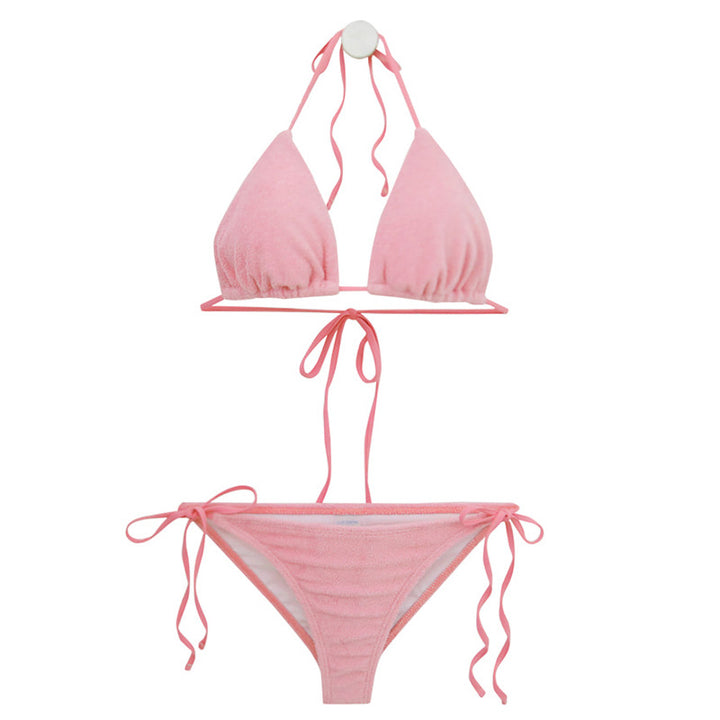 Dame Triangel-bikini med elastiske flæsedetaljer og justerbare stropper Stilla