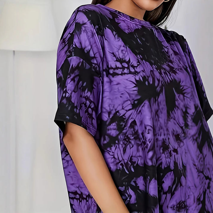Dame Oversized T-shirt med stilfuldt batikdesign og casual snit Stilla