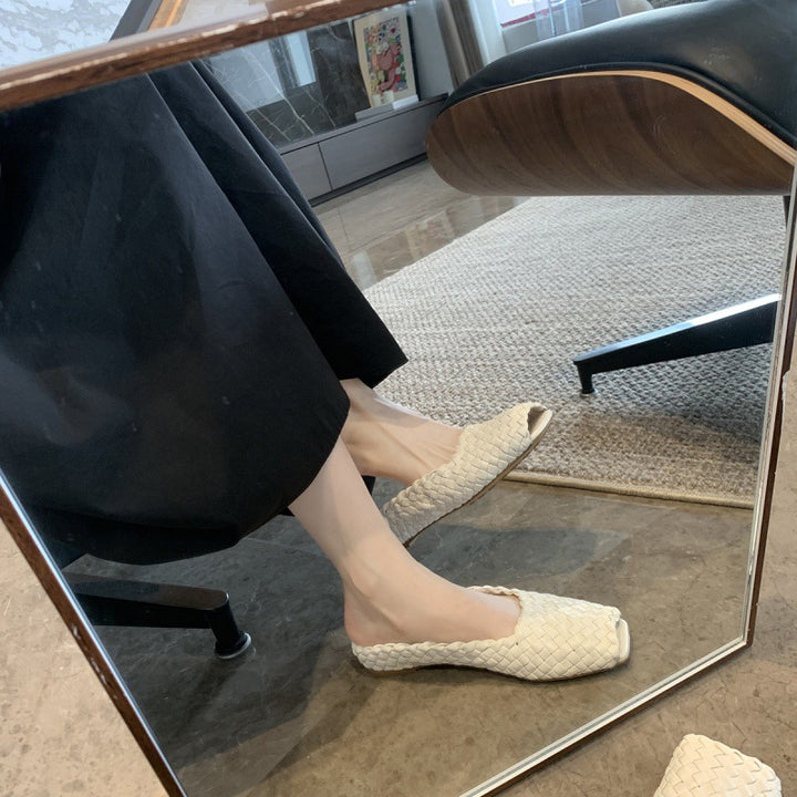 Dame Elegante Vævede Slip-On Mules Stilla