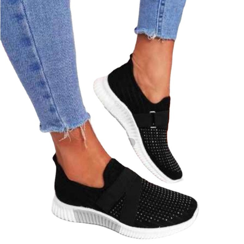 Dame Sports Slip-On Sneakers med åndbart mesh-overmateriale Stilla