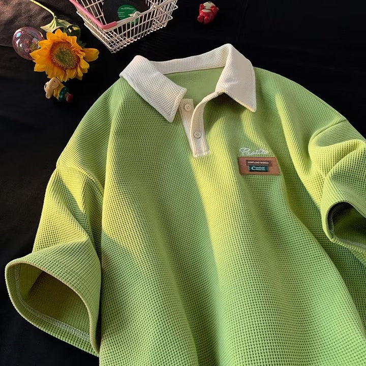 Herre polo shirt lavet af åndbart netstof med moderne krave og praktisk snit Stilla