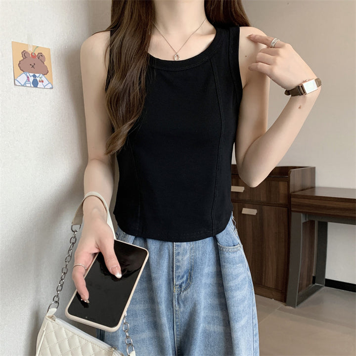 Femme Stilfuld Ærmeløs Crop Top Stilla