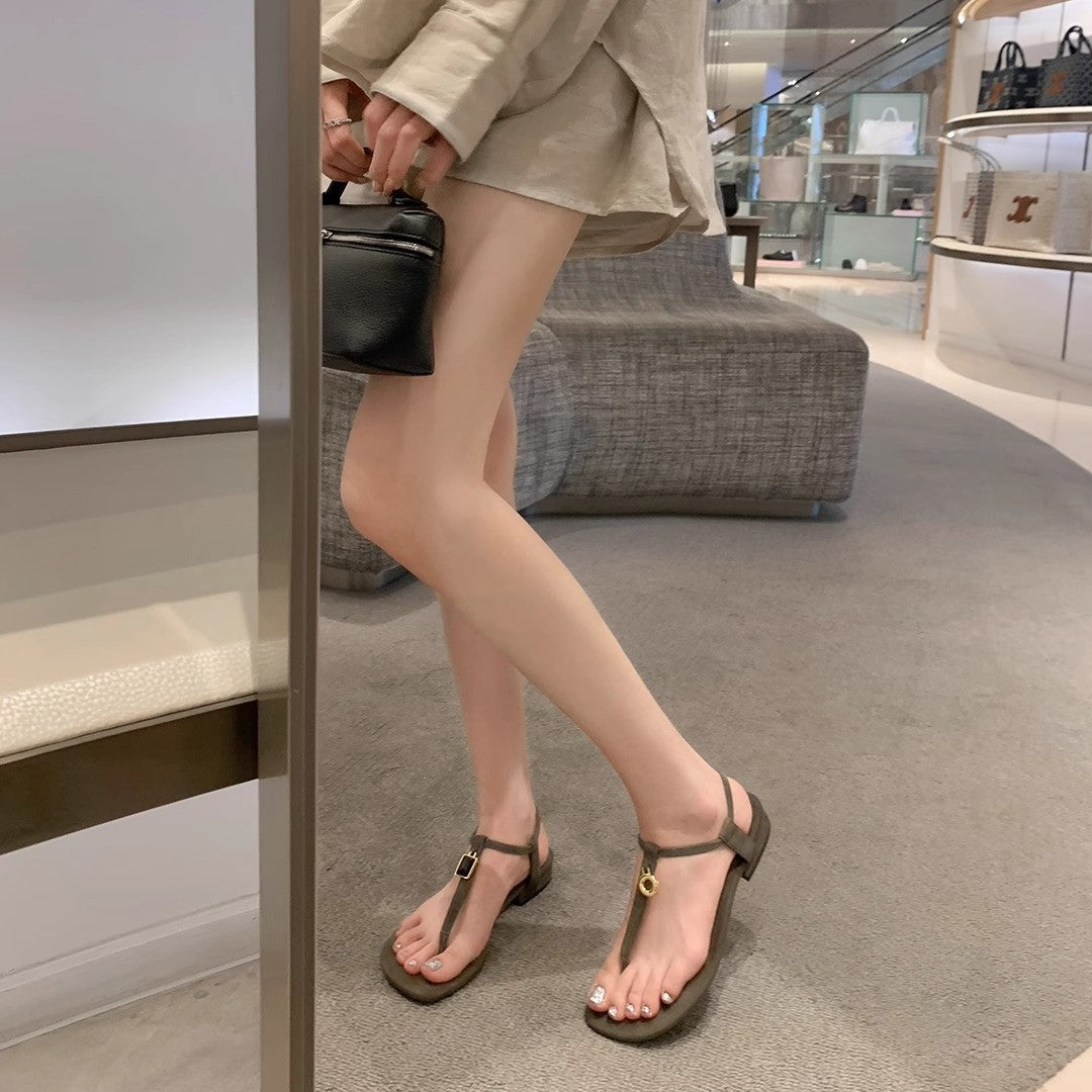 Dame Elegante T-rem Sandaler Stilla