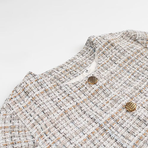 Femme Tekstureret Tweed Jakke Stilla