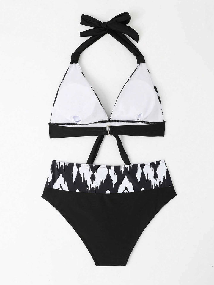 Dame Bikinisæt med justerbar triangle-top og højt skåret bikini-bund Stilla