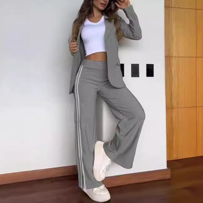 Dame Sporty Blazer- og Bukesæt Stilla