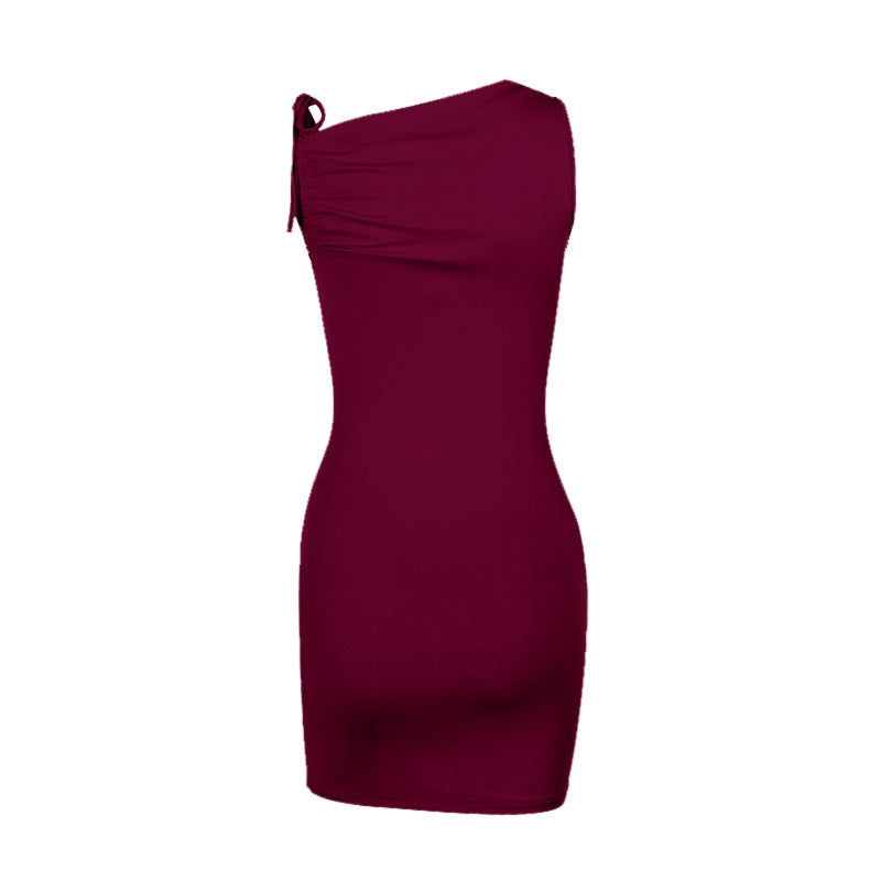 Damer figursyet One-Shoulder-kjole Skovae