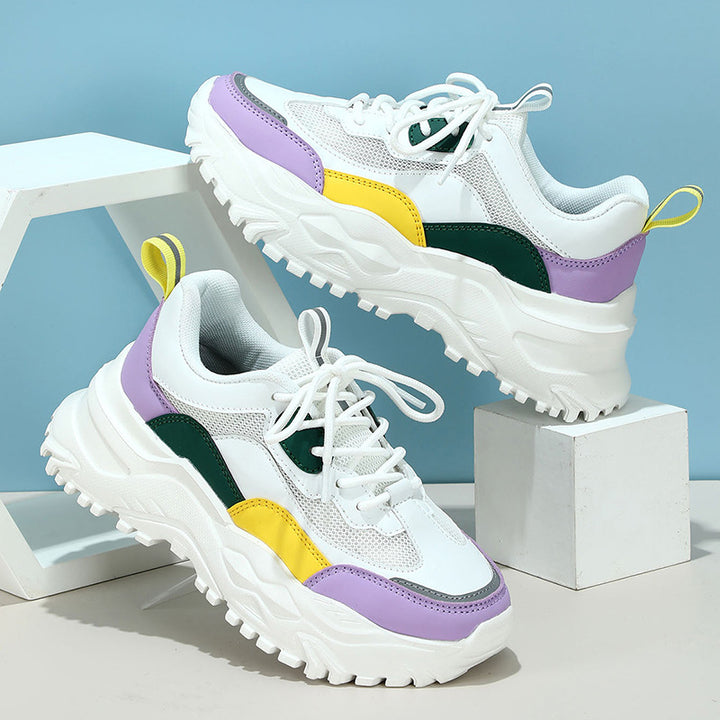 Dame Sporty Chunky-sneakers med støddæmpende sål og åndbart overmateriale Stilla