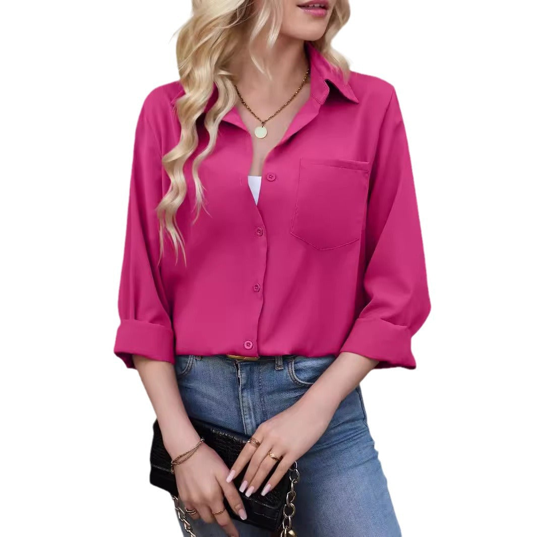 Damer Elegant og alsidig bluse med brystlomme Stilla