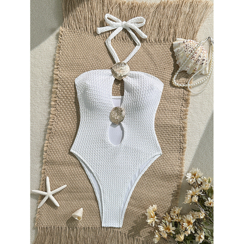 Dame éndel Badeanzug med raffineret cut-out-design og elegante fastgørelser Skovae