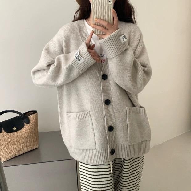 Kvindernes cardigan med en afslappet pasform og store lommer Stilla