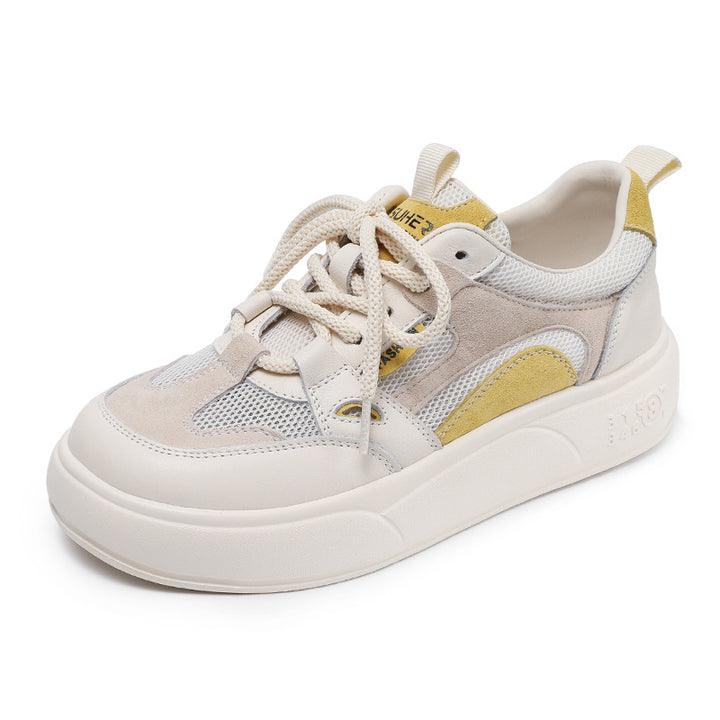 Damer Stilige Mixed-Media Platform Sneakers Stilla