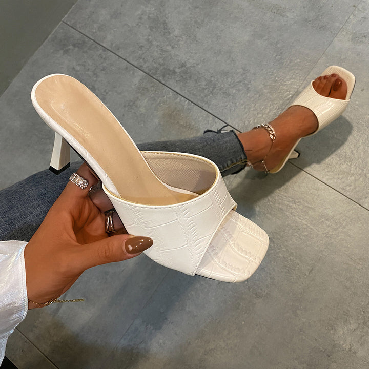 Dame Wedge-Pantoletten med åben tåparti og elegant design Stilla
