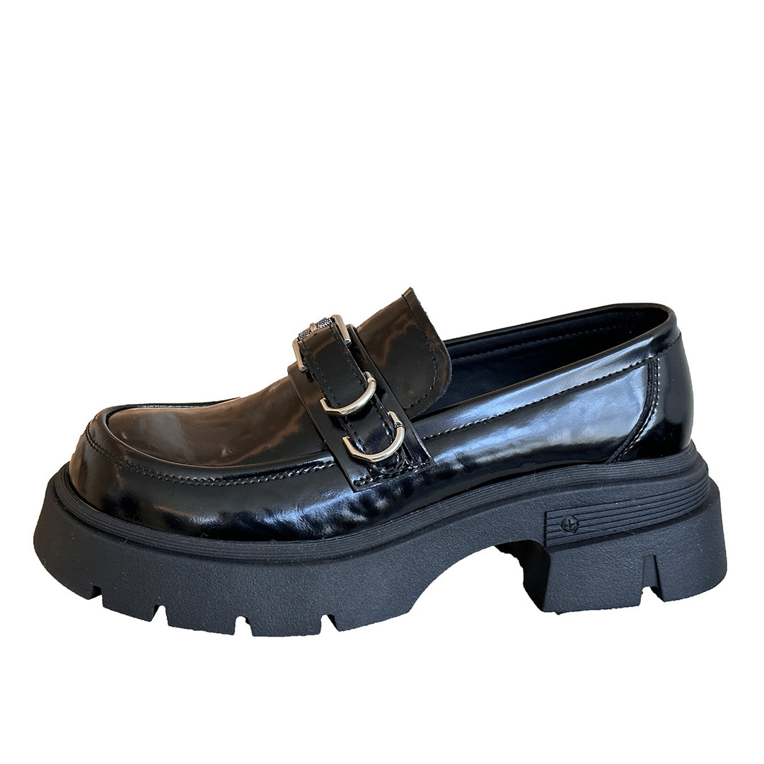 Femme Chunky Plattform Loafer med dekorativ spænde-detail Stilla