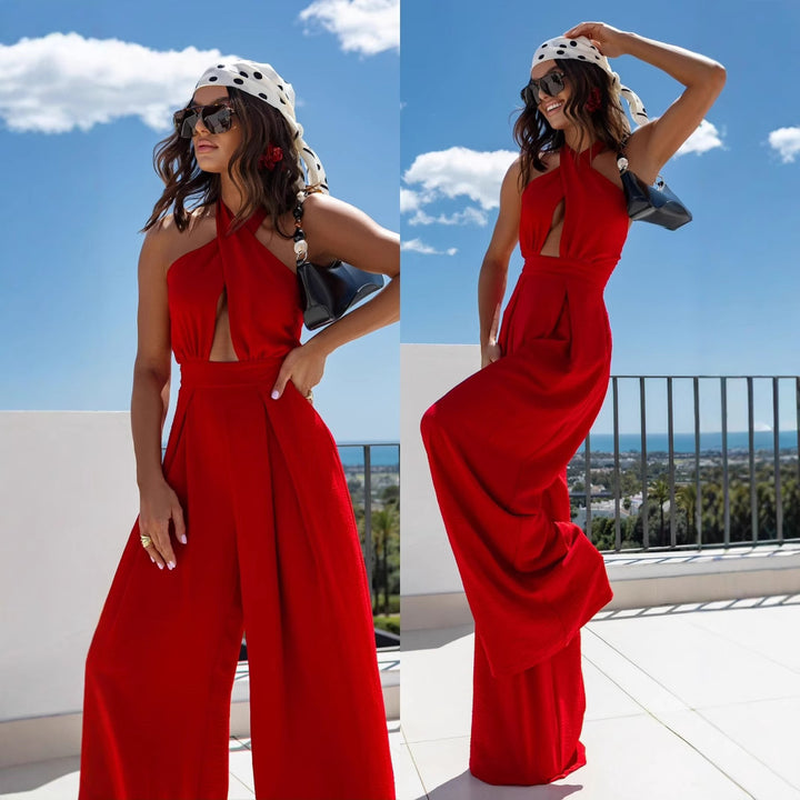 Dame Cut-Out Halter Neck Bred Ben Jumpsuit Stilla