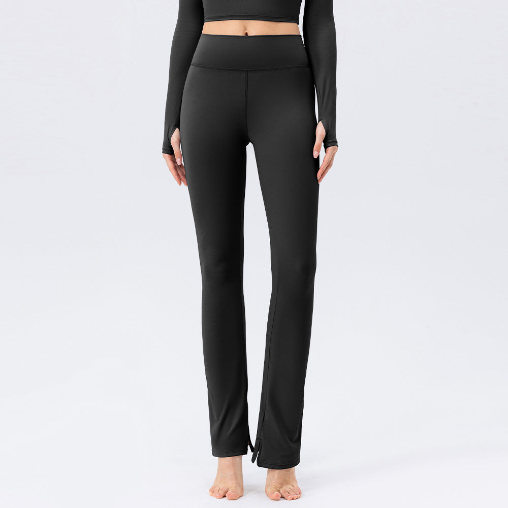Dame højtydende fitness leggings med flydende snit og sidelukninger Stilla