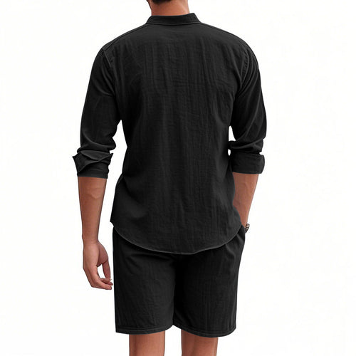 Herre afslappet top og shorts sæt med åndbart og komfortabelt design Stilla