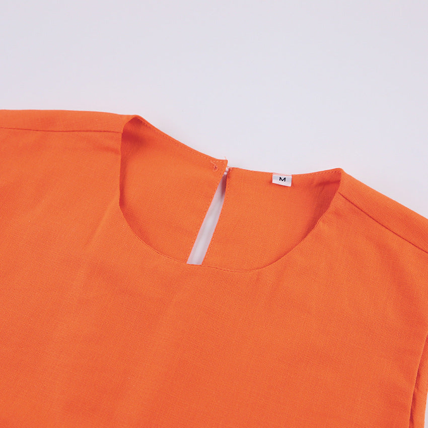 Dame sæt bestående af crop top og brede bukser Stilla