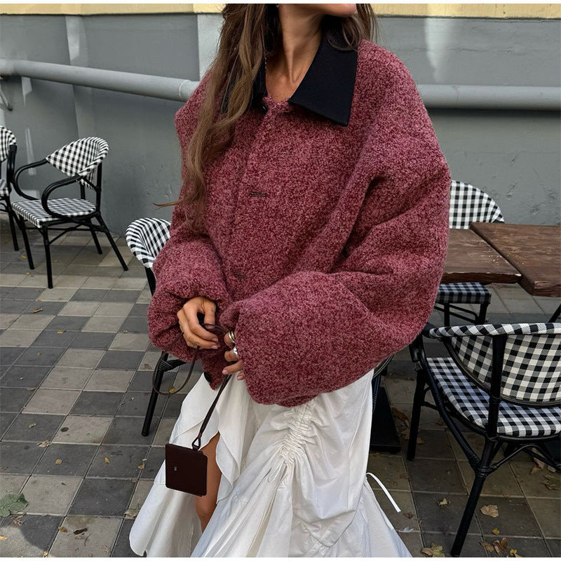 Dame oversized uldjakke Stilla