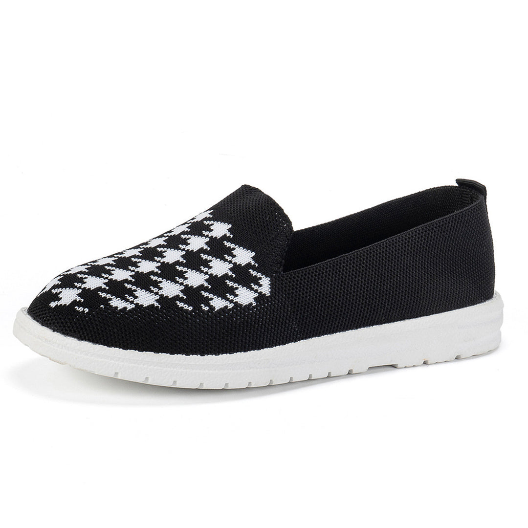 Damer Åndbare Slip-On Sneakers med modigt Hahnentrittmønster Stilla