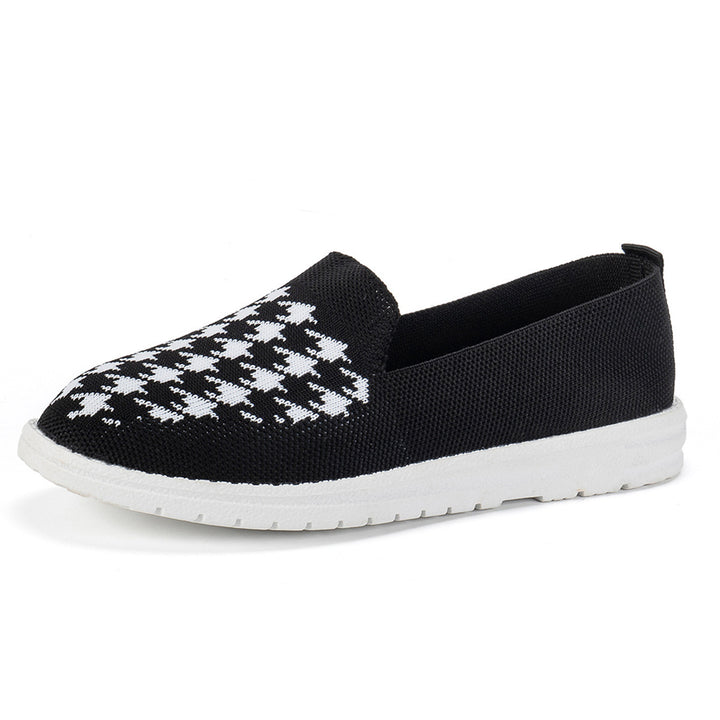 Damer Åndbare Slip-On Sneakers med modigt Hahnentrittmønster Stilla