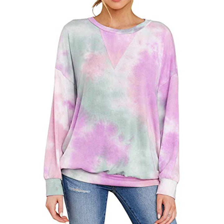 Dame Lækkert Sweatshirt med hypnotiserende farveforløb Stilla