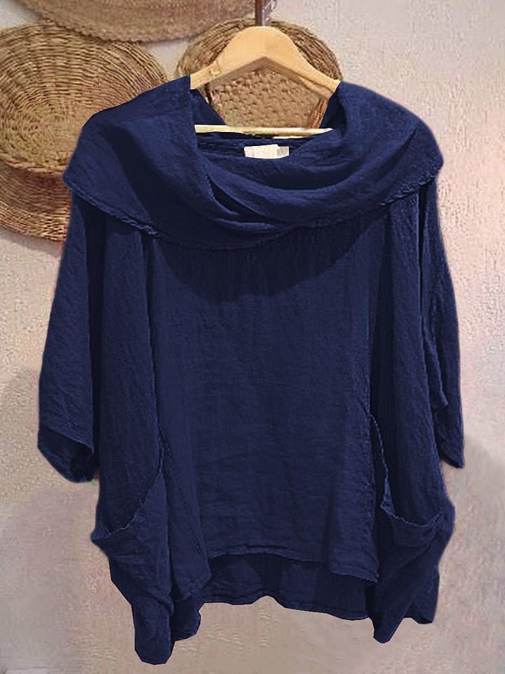 Damer Oversize Bluse med generøs krave Stilla