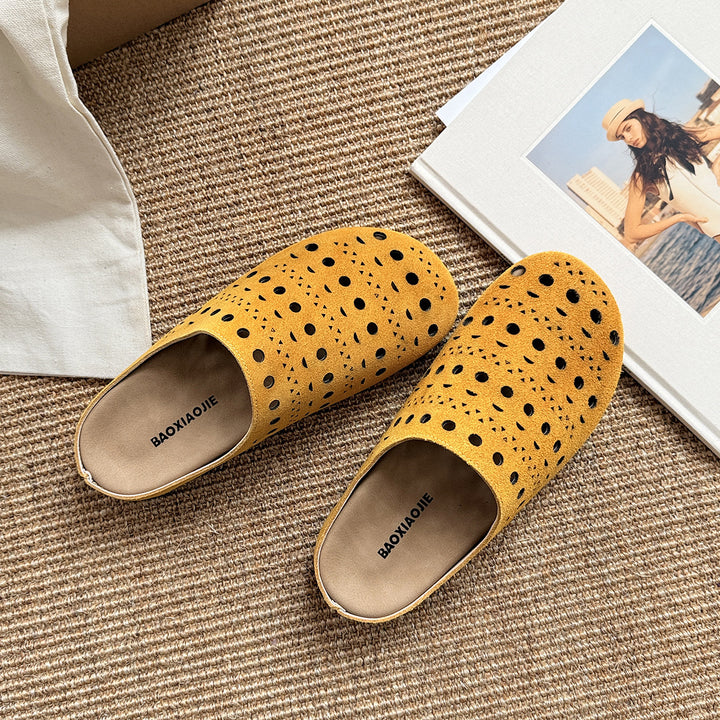 Damernes åndbare slippers med dekorativ udskæringsdesign Stilla