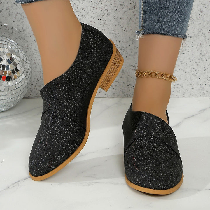Dame Casual Slipper med elegant plisseret look og behagelig hæl Stilla