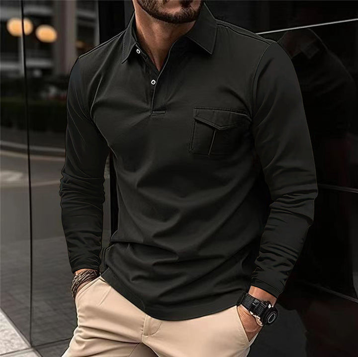 Herre poloshirt med lange ærmer Stilla