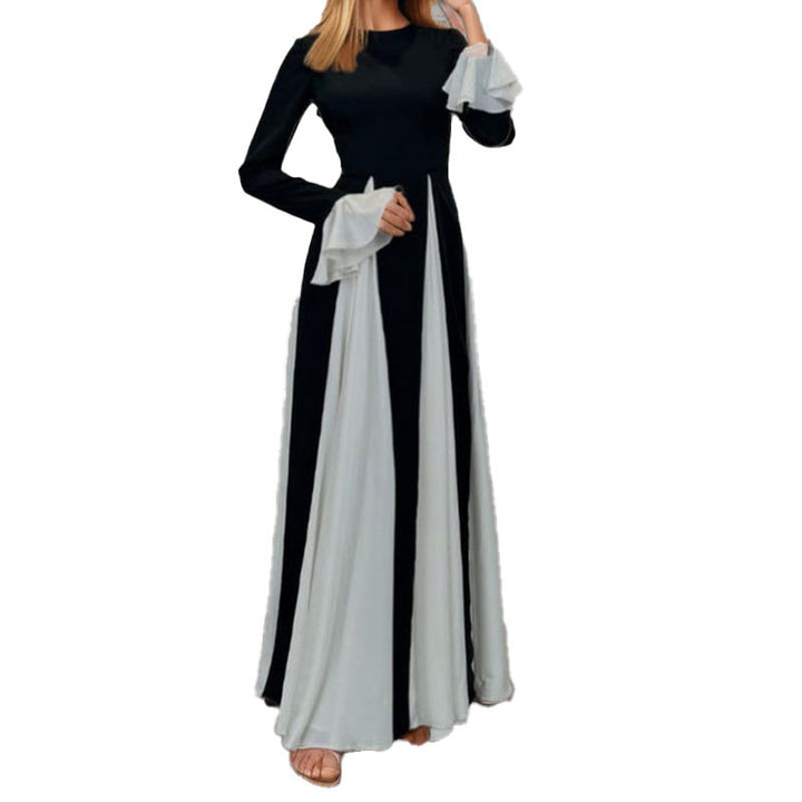 Dame maxikjole med elegante flæsedetaljer Stilla