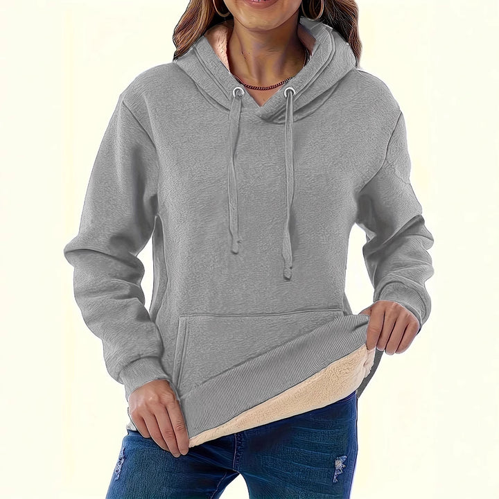 Dame hoodie med blødt indre for og behagelig pasform Stilla