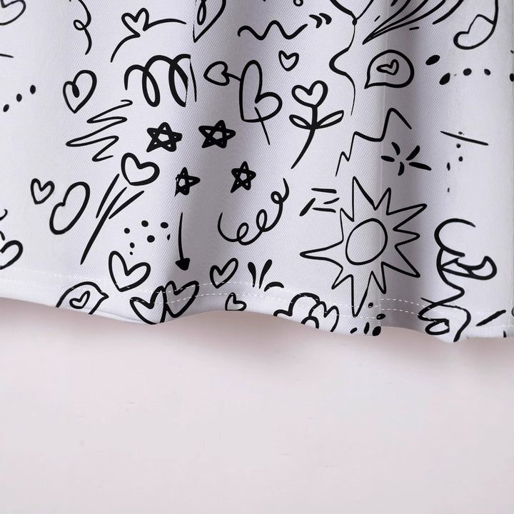 Herrer Kortærmet Poloshirt med kreativt, håndtegnet design Stilla
