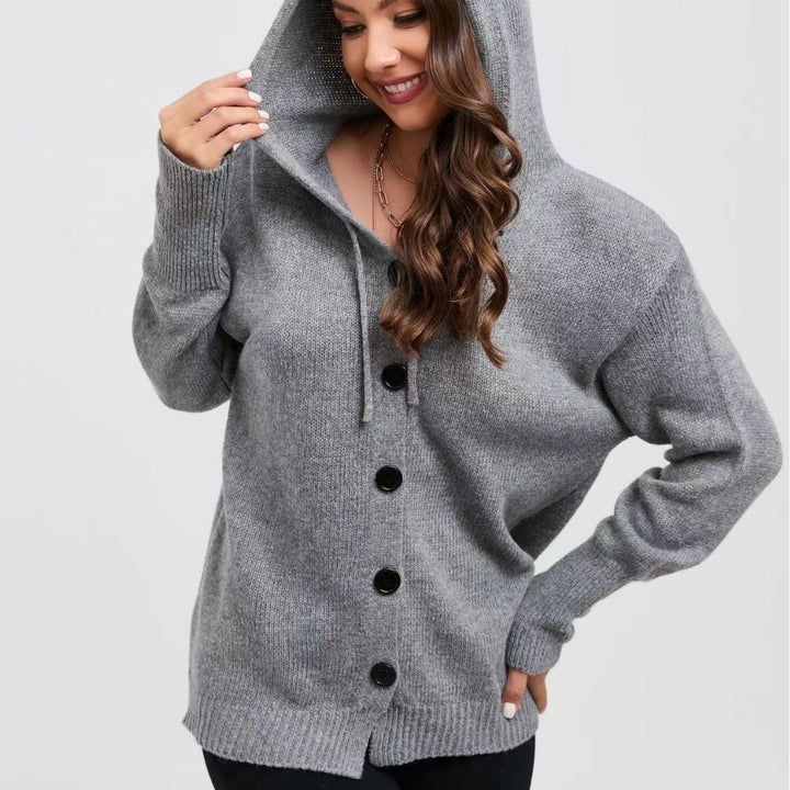 Femme Cozy Button-Up Hoodie Cardigan Stilla