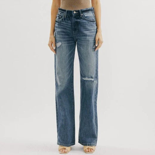 Dame High-Waist Mom Jeans Stilla