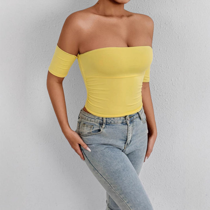 Dame Off-Shoulder Body med figursyet snit Skovae