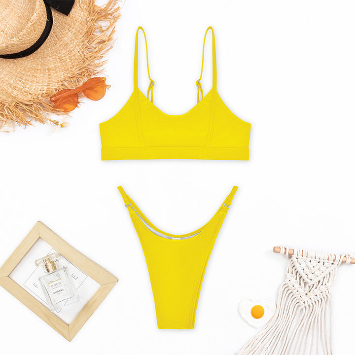 Dame Bikini-sæt med justerbare stropper og moderigtigt high-cut design Stilla